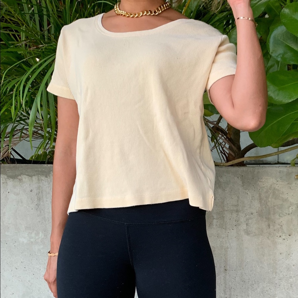 100% cotton ribbed shirt
